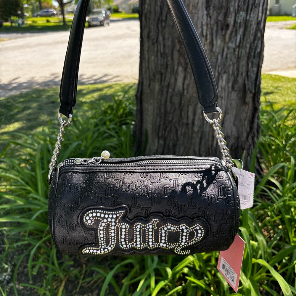 Juicy Couture Black Rhinestone Shoulder Bag